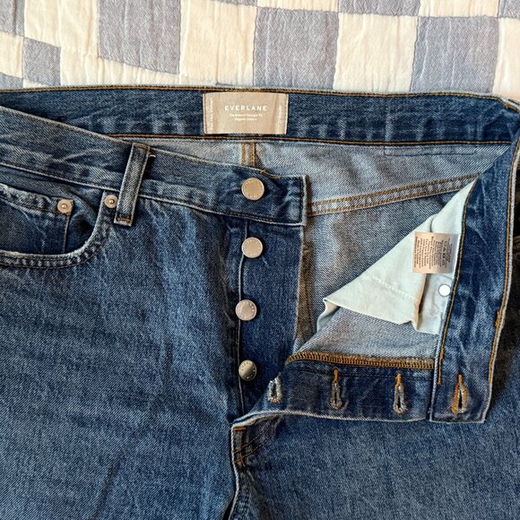 Everlane The Rigid Slouch Jean, Washed Indigo, Size 27 - Picture 5 of 8